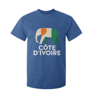 Proud Côte d'Ivoire Elephant Ivory Coast Flag T Shirt For Kid Ivorian Pride Retro Souvenir TS02 Royal Blue Print Your Wear