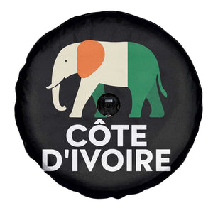 Proud Côte d'Ivoire Elephant Ivory Coast Flag Spare Tire Cover Ivorian Pride Retro Souvenir TS02 Print Your Wear