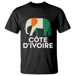 Proud Côte d'Ivoire Elephant Ivory Coast Flag T Shirt Ivorian Pride Retro Souvenir TS02 Black Print Your Wear