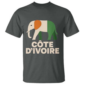 Proud Côte d'Ivoire Elephant Ivory Coast Flag T Shirt Ivorian Pride Retro Souvenir