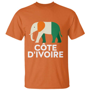 Proud Côte d'Ivoire Elephant Ivory Coast Flag T Shirt Ivorian Pride Retro Souvenir TS02 Orange Print Your Wear