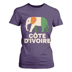 Proud Côte d'Ivoire Elephant Ivory Coast Flag T Shirt For Women Ivorian Pride Retro Souvenir