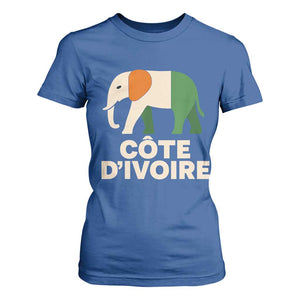 Proud Côte d'Ivoire Elephant Ivory Coast Flag T Shirt For Women Ivorian Pride Retro Souvenir