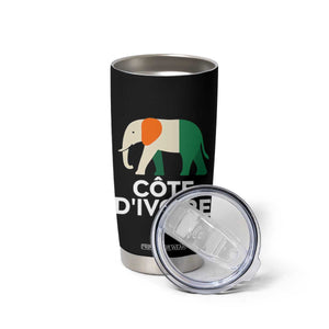 Proud Côte d'Ivoire Elephant Ivory Coast Flag Tumbler Cup Ivorian Pride Retro Souvenir TS02 Print Your Wear