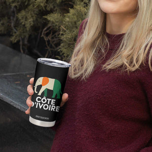 Proud Côte d'Ivoire Elephant Ivory Coast Flag Tumbler Cup Ivorian Pride Retro Souvenir TS02 Print Your Wear