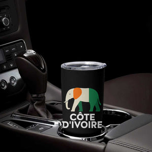Proud Côte d'Ivoire Elephant Ivory Coast Flag Tumbler Cup Ivorian Pride Retro Souvenir TS02 Print Your Wear