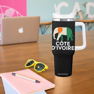 Proud Côte d'Ivoire Elephant Ivory Coast Flag Tumbler With Handle Ivorian Pride Retro Souvenir TS02 Print Your Wear