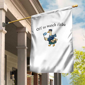Funny Scottish Goose Scotland Football Garden Flag Off to Watch Fitba Soccer Fans Meme