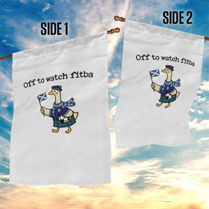 Funny Scottish Goose Scotland Football Garden Flag Off to Watch Fitba Soccer Fans Meme TS02 Print Your Wear