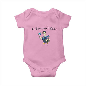 Funny Scottish Goose Scotland Football Baby Onesie Off to Watch Fitba Soccer Fans Meme