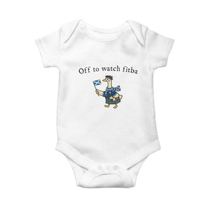 Funny Scottish Goose Scotland Football Baby Onesie Off to Watch Fitba Soccer Fans Meme
