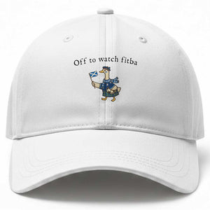 Funny Scottish Goose Scotland Football Baseball Cap Off to Watch Fitba Soccer Fans Meme