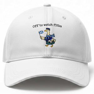 Funny Scottish Goose Scotland Football Baseball Cap Off to Watch Fitba Soccer Fans Meme TS02 Print Your Wear