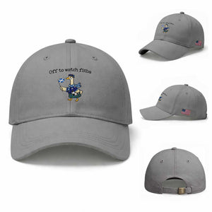 Funny Scottish Goose Scotland Football Baseball Cap Off to Watch Fitba Soccer Fans Meme TS02 Baseball Cap Universal Fit Sport Gray Print Your Wear