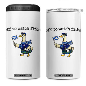 Funny Scottish Goose Scotland Football 4 in 1 Can Cooler Tumbler Off to Watch Fitba Soccer Fans Meme TS02 One Size: 16 oz White Print Your Wear