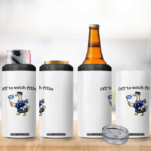 Funny Scottish Goose Scotland Football 4 in 1 Can Cooler Tumbler Off to Watch Fitba Soccer Fans Meme TS02 Print Your Wear