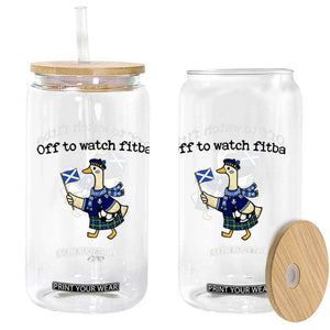 Funny Scottish Goose Scotland Football Glass Can Off to Watch Fitba Soccer Fans Meme TS02 Print Your Wear