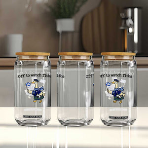Funny Scottish Goose Scotland Football Glass Can Off to Watch Fitba Soccer Fans Meme TS02 Print Your Wear
