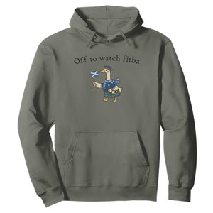 Funny Scottish Goose Scotland Football Hoodie Off to Watch Fitba Soccer Fans Meme