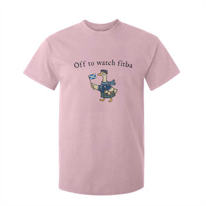 Funny Scottish Goose Scotland Football T Shirt For Kid Off to Watch Fitba Soccer Fans Meme