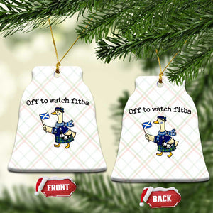 Funny Scottish Goose Scotland Football Ceramic Ornament Off to Watch Fitba Soccer Fans Meme TS02 Print Your Wear