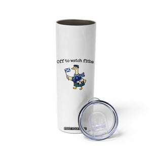Funny Scottish Goose Scotland Football Skinny Tumbler Off to Watch Fitba Soccer Fans Meme TS02 Print Your Wear