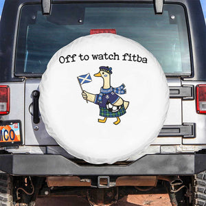 Funny Scottish Goose Scotland Football Spare Tire Cover Off to Watch Fitba Soccer Fans Meme TS02 No hole White Print Your Wear