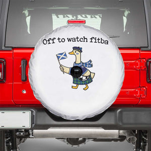 Funny Scottish Goose Scotland Football Spare Tire Cover Off to Watch Fitba Soccer Fans Meme TS02 White Print Your Wear