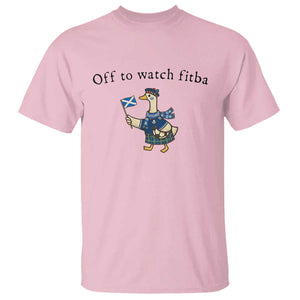 Funny Scottish Goose Scotland Football T Shirt Off to Watch Fitba Soccer Fans Meme