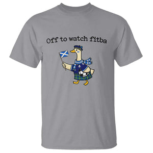 Funny Scottish Goose Scotland Football T Shirt Off to Watch Fitba Soccer Fans Meme TS02 Sport Gray Print Your Wear