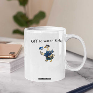 Funny Scottish Goose Scotland Football Coffee Mug Off to Watch Fitba Soccer Fans Meme TS02 Print Your Wear