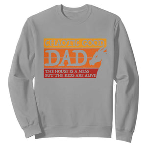 Chaotic Good Dad Funny Tabletop Gamer Parenting Sweatshirt Retro Sunset Vintage Fantasy Graphic