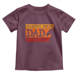Chaotic Good Dad Funny Tabletop Gamer Parenting Toddler T Shirt Retro Sunset Vintage Fantasy Graphic