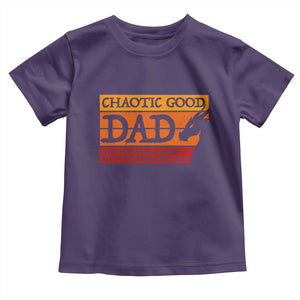 Chaotic Good Dad Funny Tabletop Gamer Parenting Toddler T Shirt Retro Sunset Vintage Fantasy Graphic