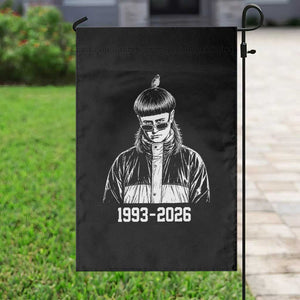Retro Bowl Cut Music Icon Rip Memorial Garden Flag 1993 2026 Internet Meme Pop Culture Fan