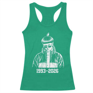 Retro Bowl Cut Music Icon Rip Memorial Racerback Tank Top 1993 2026 Internet Meme Pop Culture Fan