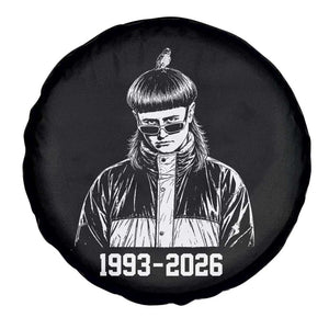 Retro Bowl Cut Music Icon Rip Memorial Spare Tire Cover 1993 2026 Internet Meme Pop Culture Fan