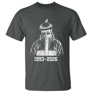 Retro Bowl Cut Music Icon Rip Memorial T Shirt 1993 2026 Internet Meme Pop Culture Fan