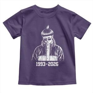 Retro Bowl Cut Music Icon Rip Memorial Toddler T Shirt 1993 2026 Internet Meme Pop Culture Fan