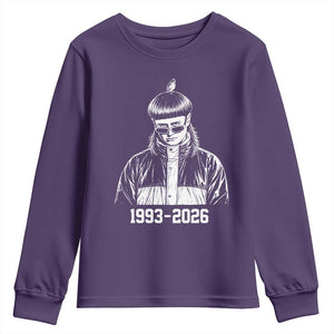 Retro Bowl Cut Music Icon Rip Memorial Youth Sweatshirt 1993 2026 Internet Meme Pop Culture Fan
