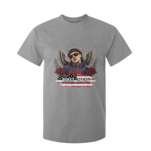 Retro Bowl Cut Music Icon Angel Wings Rest In Peace T Shirt For Kid American Flag Memorial 1993 2026 Pop Culture Fan