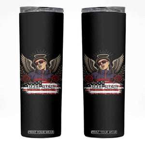 Retro Bowl Cut Music Icon Angel Wings Rest In Peace Skinny Tumbler American Flag Memorial 1993 2026 Pop Culture Fan