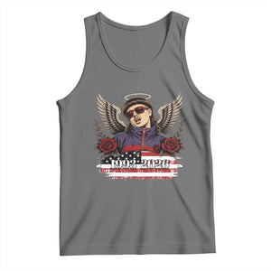 Retro Bowl Cut Music Icon Angel Wings Rest In Peace Tank Top American Flag Memorial 1993 2026 Pop Culture Fan