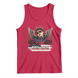 Retro Bowl Cut Music Icon Angel Wings Rest In Peace Tank Top American Flag Memorial 1993 2026 Pop Culture Fan