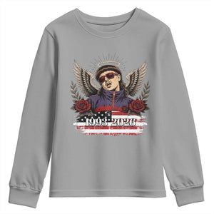 Retro Bowl Cut Music Icon Angel Wings Rest In Peace Youth Sweatshirt American Flag Memorial 1993 2026 Pop Culture Fan