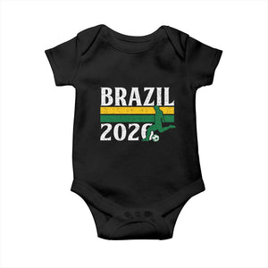 Vintage Brazil 2026 Soccer Player Baby Onesie Retro Brasil Futbol Football Fans Sports Lover