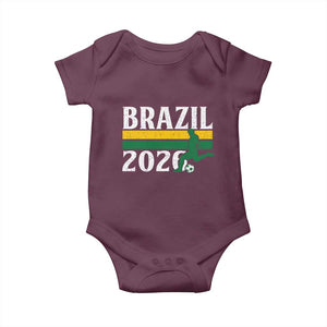 Vintage Brazil 2026 Soccer Player Baby Onesie Retro Brasil Futbol Football Fans Sports Lover