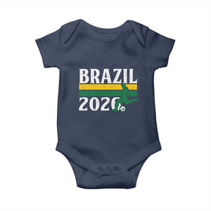 Vintage Brazil 2026 Soccer Player Baby Onesie Retro Brasil Futbol Football Fans Sports Lover