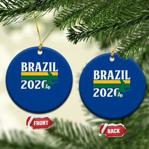 Vintage Brazil 2026 Soccer Player Ceramic Ornament Retro Brasil Futbol Football Fans Sports Lover