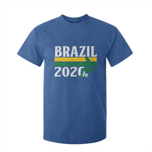 Vintage Brazil 2026 Soccer Player T Shirt For Kid Retro Brasil Futbol Football Fans Sports Lover